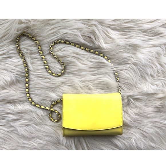 mini neon yellow bag